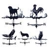 Animal Weather Vane Metal Roof Mount Animal Wind Indicator Easy Installation Weatherproof Weather Vane for Patio Sheds Yard Decor