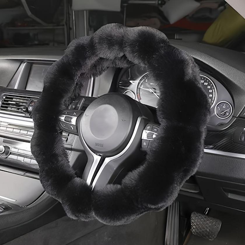 Soft Fluffy Steering Wheel Cover Non-Slip Grip Universal Car Interior Accessory