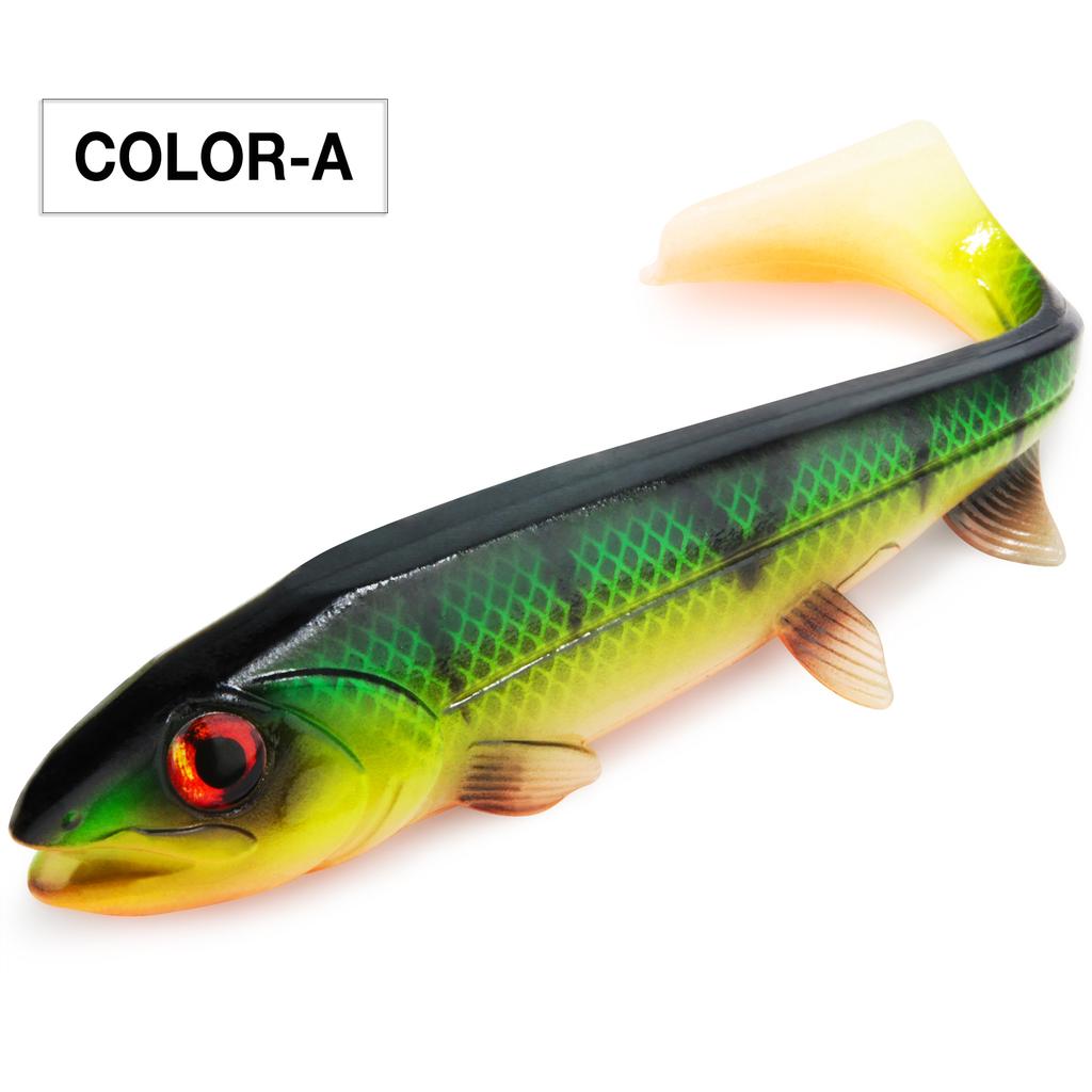 Spinpoler Bombshad Τετράγωνη Ουρά Swimbait Shad Πεσκέτα για Πίκα 14cm 18cm Εκτύπωση Σιλικόνη Τεχνητό Για Μεγάλη Αλιεία Θαλάσσης Wobbler