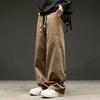 Autumn and winter solid color sweatpants men's thin trendy new wide-leg loose straight versatile casual trousers