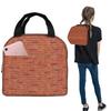 Red Brick Wall Insulated Lunch Bag for Women Kids Portable Food Boxes Thermal Lunch Box Tote