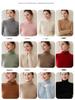 Women's Striped High-Neck Cashmere Sweater: Autumn/Winter Slimming Wool Pullover and Base Layer Knitwear