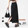 Gray High-End Slimming Skirt for Women - Spring 2026 Arrival, Versatile Temperament, Slit, Hip-Hugging, Mid-Length Skirt