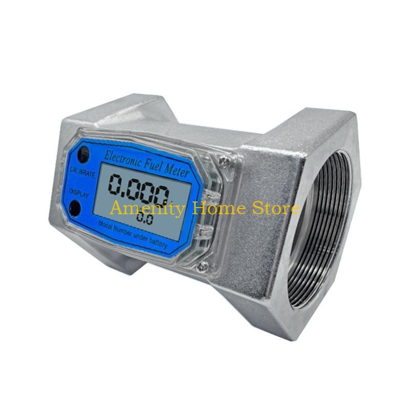 F26C Liquid Flow Sensor Meter for Fuel Water 1in/2in/2.5in/3in Electronic Turbine- Flow Meter Battery Operated(NOT Included)