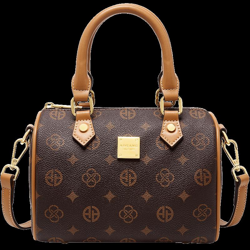 Aokang Women's Retro Boston Crossbody Handbag