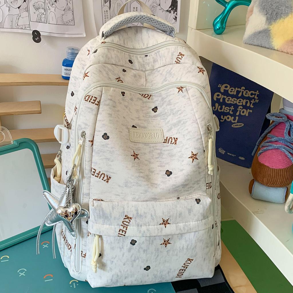 Schoolbag1011 Junior High School Girl High Value Korean Niche Backpack Girl Primary School Student Lightweight Large Capacity Spring Outing Backpack