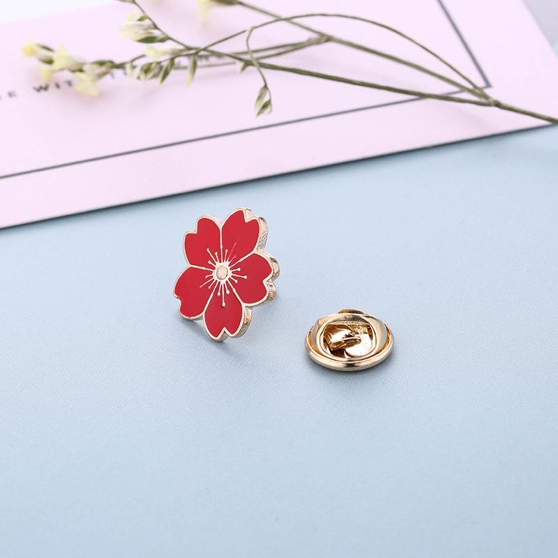Z145 Japanese Style Flower Collar Pin - College Girl Uniform Brooch