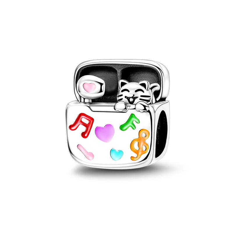 Piano Harp Violin Mike Headset Notescopper Music Series Charms Beads Fit Pan Original Bracelets Diy Fine Jewelry Gifts