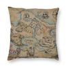 Neverland Map Vintage Square Pillowcase Polyester Linen Velvet Pattern Zip Decor Throw Pillow Case Sofa Seater Cushion Cover