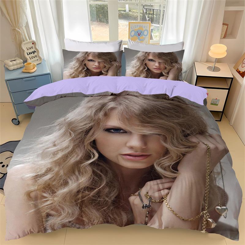 Ensemble de literie Singer Américain, Belle Housse de couette Singer Taylor pour Garçons et Filles Cadeau pour Fan Décoration de Chambre 135X200CM-2PCS