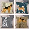 Sofa Home Pillowcase Color Schnauzer Dalmatians Cushion Cover Decorative Cartoon Dog Pet Animal Pillowcase