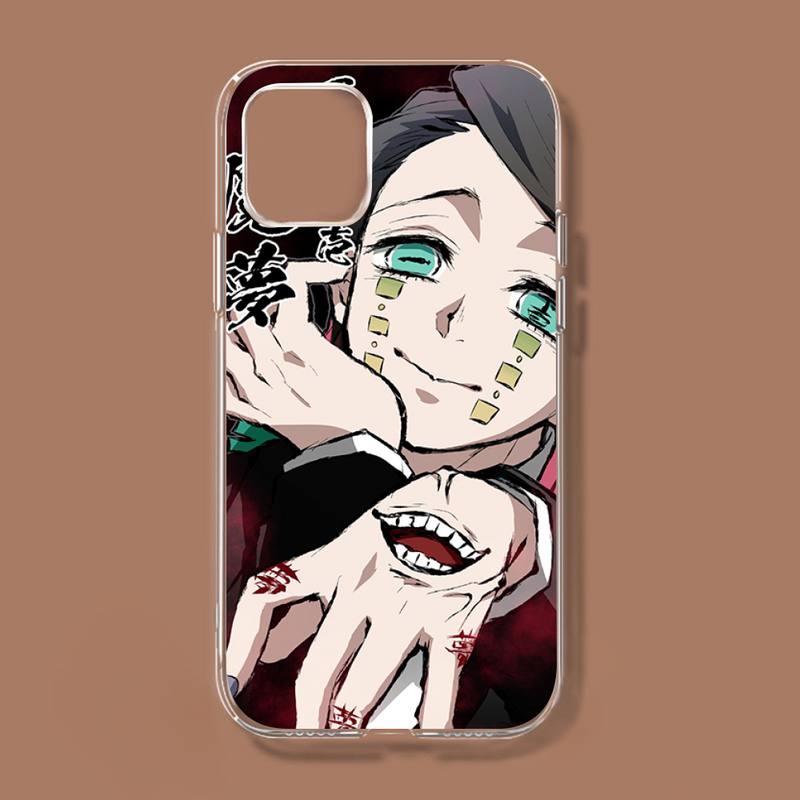 

Enmu Demon Slayer Anime Phone Case for iPhone 11 12 13 mini pro XS MAX 8 7 6 6S Plus X 5S SE 2020 XR cover iphone SE 2020