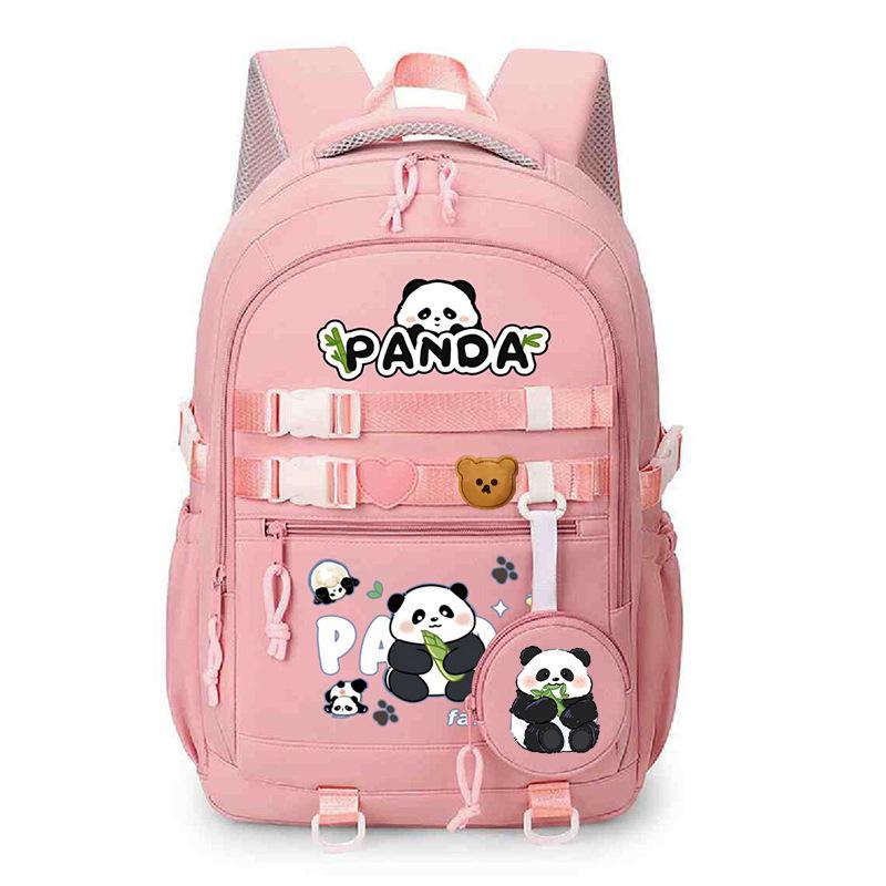 Panda Huahua 2025 New Cute Children's Schoolbag Cross-border Large-capacity Primary and Secondary School Students Lightweight Spine Protection