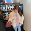 Foreign style court style Toka imitation fox fur coat women's winter medium and long small fragrant style artificial fur coat