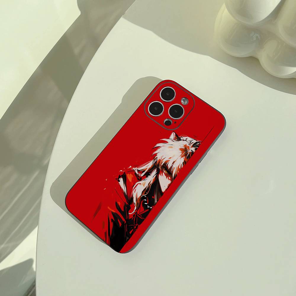 Half-Demon -nuyasha Phone Case For iPhone 17,16,15,14,13,12,11 Pro Max, Lightweight and Practical Soft Black Cover