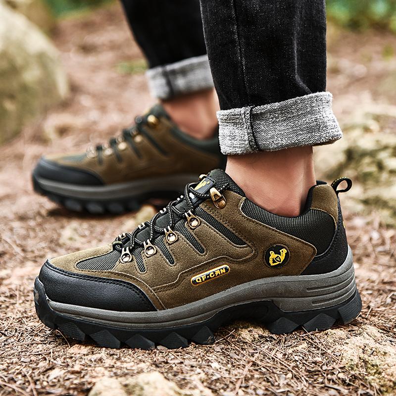 Winter Male Leather Casual Shoes Outdoor Summer Men Non Slip Lace Up Trekking Sneakers Winter Warm Cowboy Hiking Footwear Adult