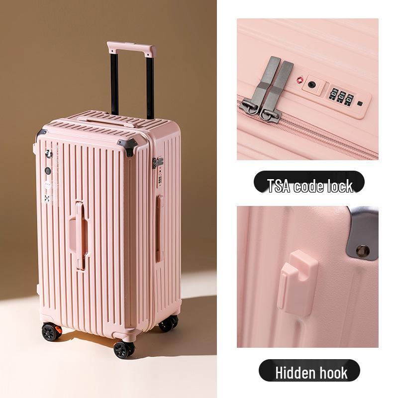 Premium 28-Inch Multi-Functional Women's Trolley Luggage with Brake Universal Wheels and Password Lock