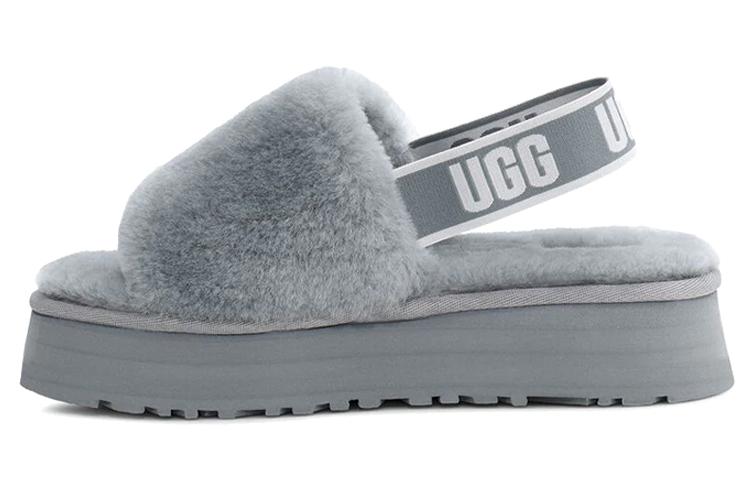 UGG Disco Slide Cozy Thick Sole Casual Slipper Gray Women s 1112258-AFG 40