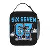Insulated Lunch Tote Bag 67 Six Seven 6-7 Funny Italian Brainrot Lunch Food Box Causal Cooler Thermal Lunch Box For School