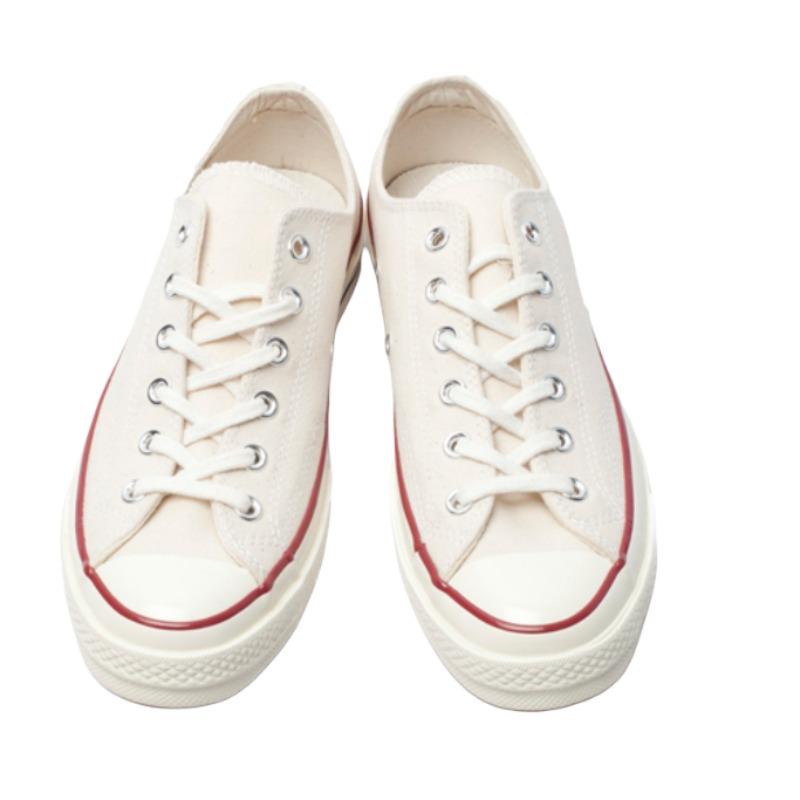 Converse Addict Chuck Taylor Leather Ox Comfortable Versatile Durable Breathable Low Top Skate Shoes Unisex Sneakers Beige 1CL880