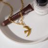 Yori Stainless Steel Hammered Dove and Bird Pendant Necklace 18K PVD Plated Waterproof Jewelry Gift Accessories