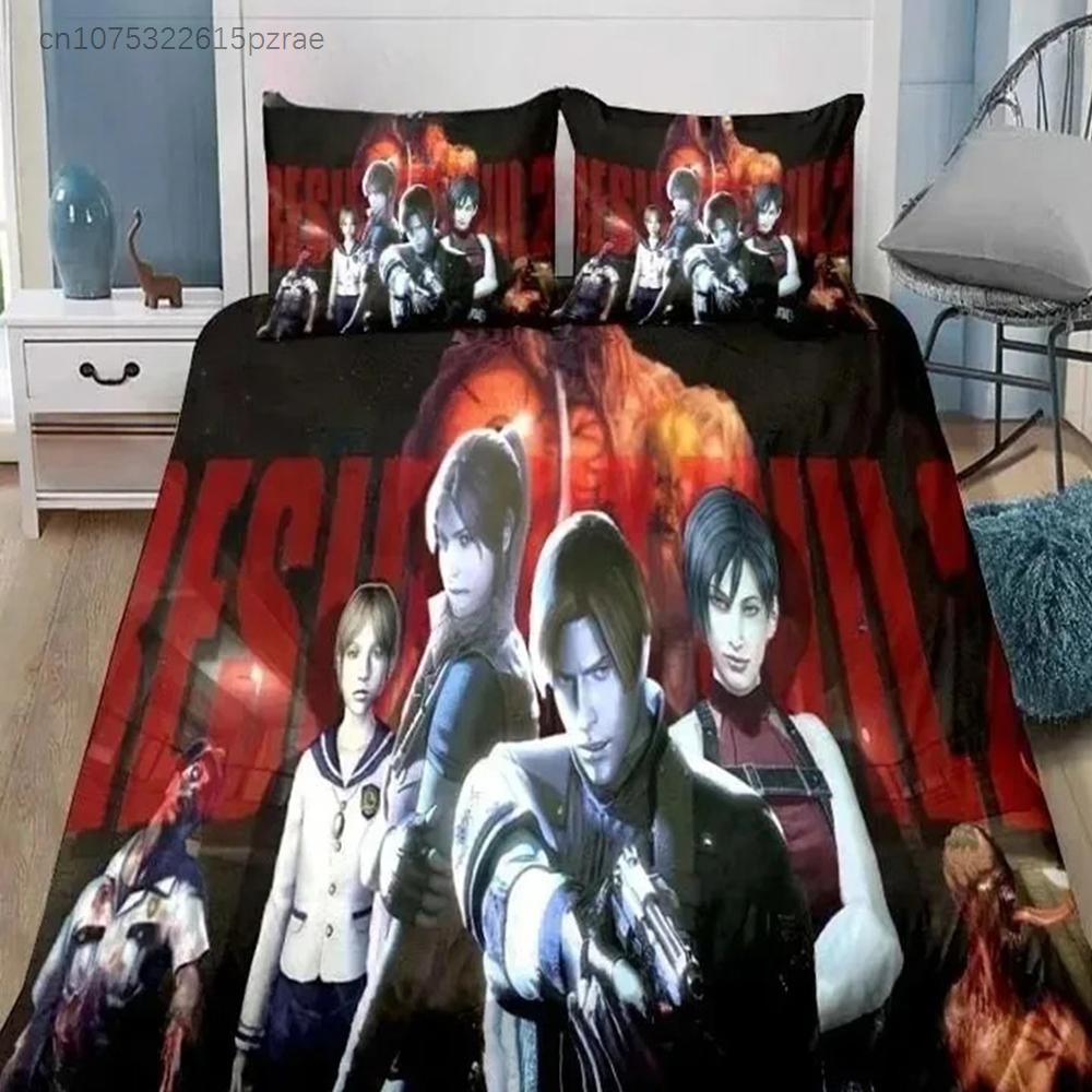 Duvet Cover Resident Evil 3D Exquisite Game Umbrella Digital Printing Bedding Set Comforter Bed Youth Home Decor Kids Boys Gift