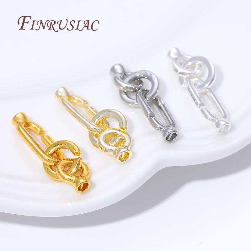 18K Vergoldete Verschlüsse Für Armbänder, Messing-Karabiner Für Halsketten Herstellung Zubehör, Verbindungsstücke Verschlüsse DIY Schmuckzubehör