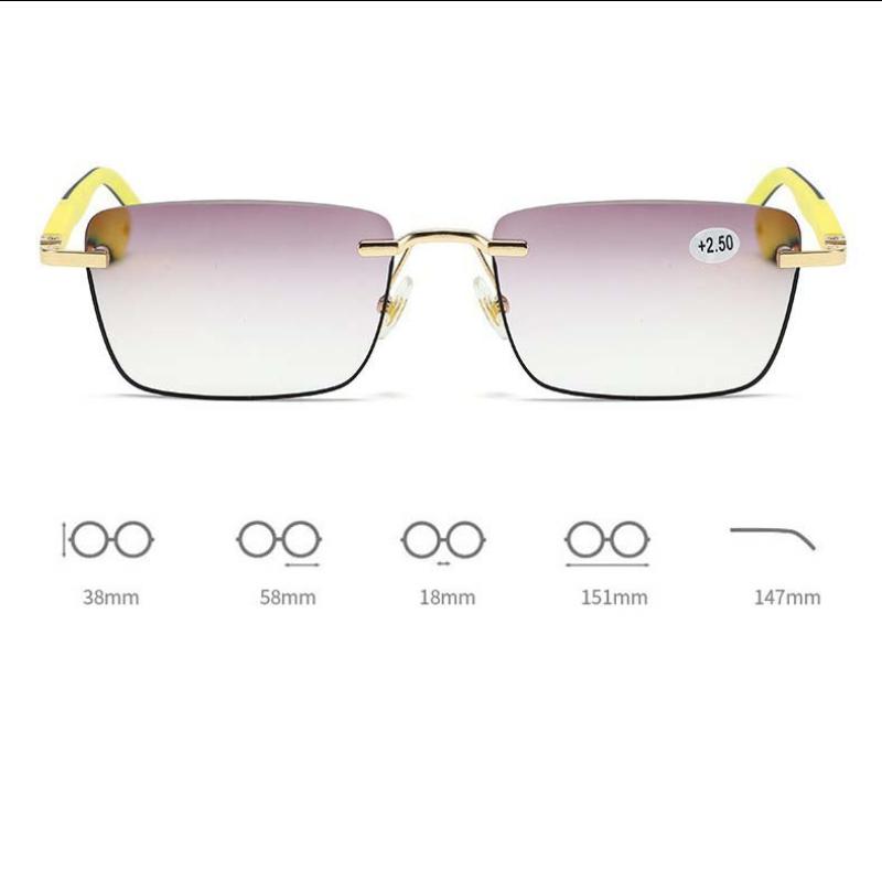 New Presbyopia Glasses Sun Protection Fashionable Square Frame Men's Business Flexible Sports High-Definition Reading Glasses