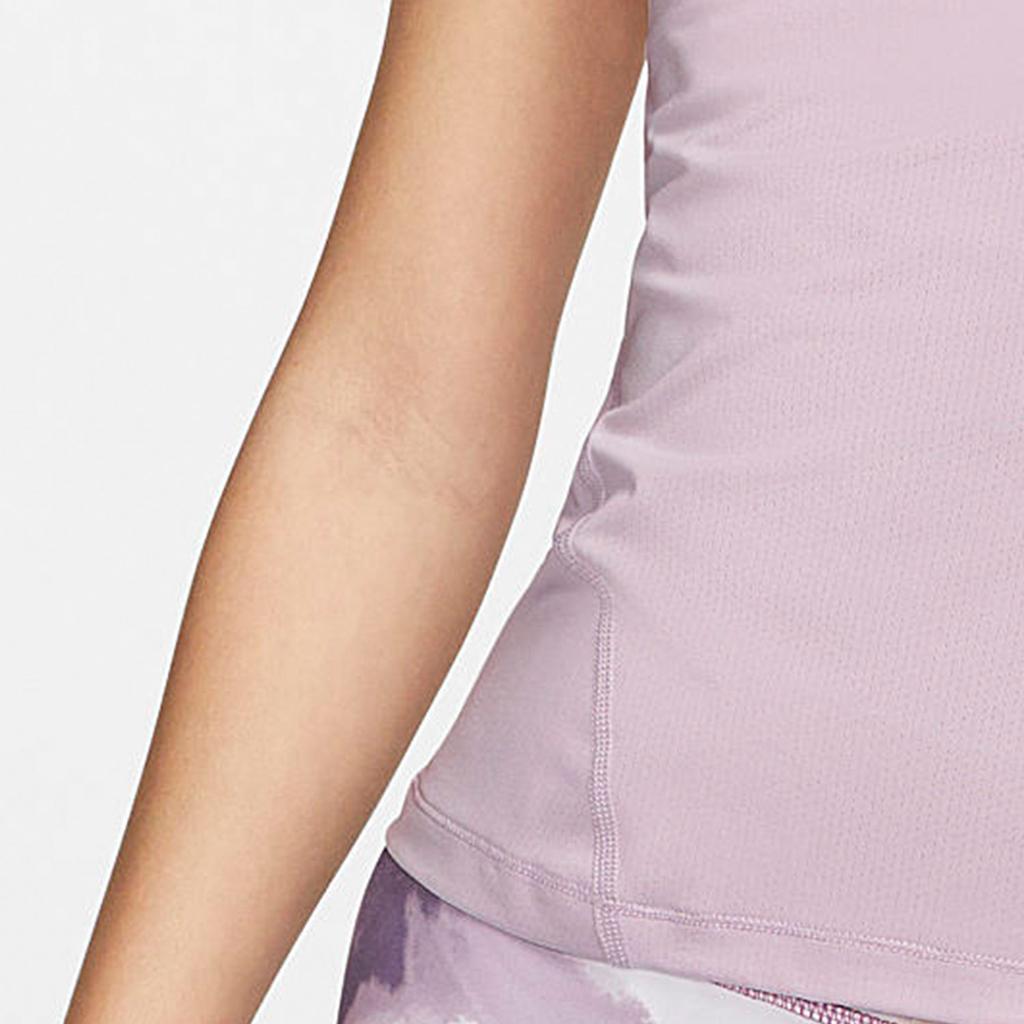 Nike Round Neck Logo Print Breathable Slim Fit Training Sports Casual Short Sleeve T-Shirt Women T-Shirt Purple CZ6490-576