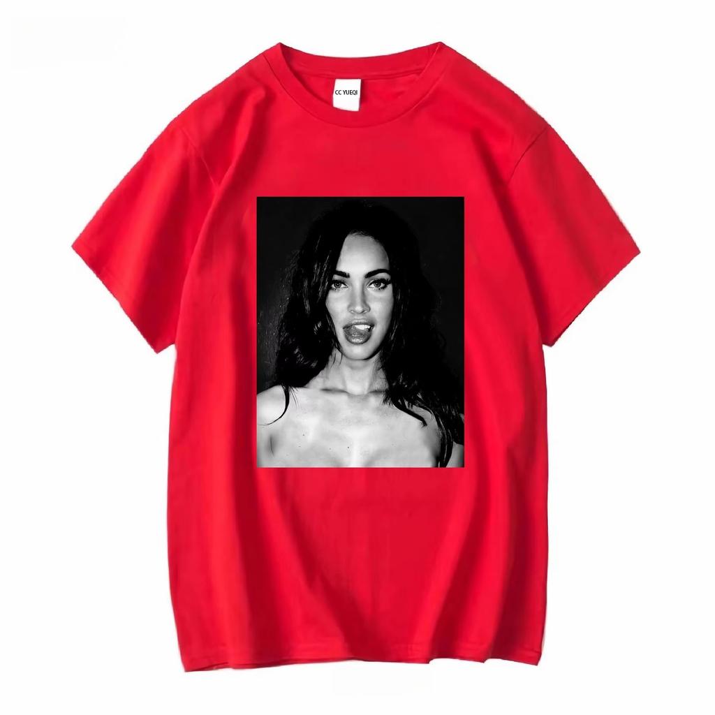 Unisexs Tshirt Megan Fox T Shirt Vintage 90s Jennifer S Body Short Sleeves Vintage Washed Casual Soft Top for Everyday Wear