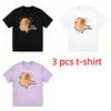 Funny Cute Cartoon Print Kids T-Shirts Summer Fashion Street Outdoor Casual T-shirt Tops for Boy and Girl's Tees Top
