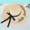 Straw Hat Summer Sun Protection With Large Brim For Beach And Outdoor Activities
