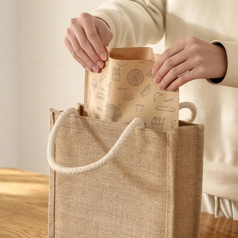 50Pcs Greaseproof PaperDisposable Food Bags Packaging Baking Papers