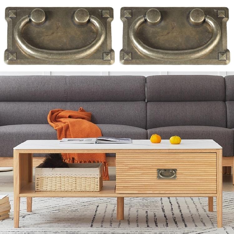 2Pcs Furniture Drawer Decorative Handle Zinc Alloy Dressers Knob Vintage Cabinet Pull Rings Hardware Easy To Install