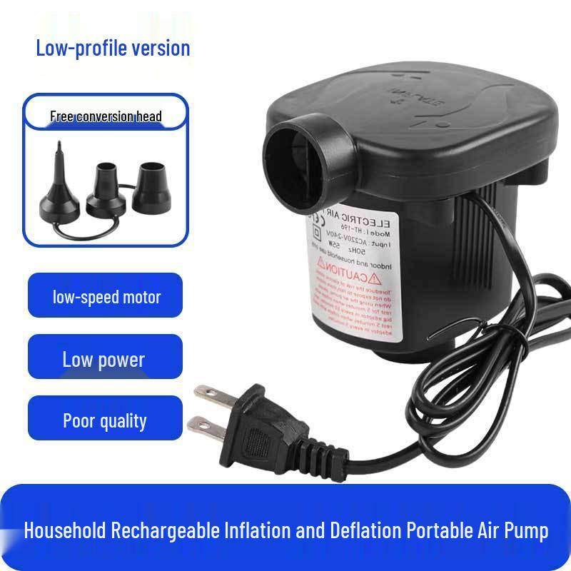 Electric Air Pump for Mattresses, Swimming Rings, Inflatable Toys, and Compression Bags - All-in-One Inflation & Deflation Solution