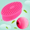 Silicone Baby Sensory Brush Massage Bath Tactility Training Brush Hair Washer Comb(  Red)