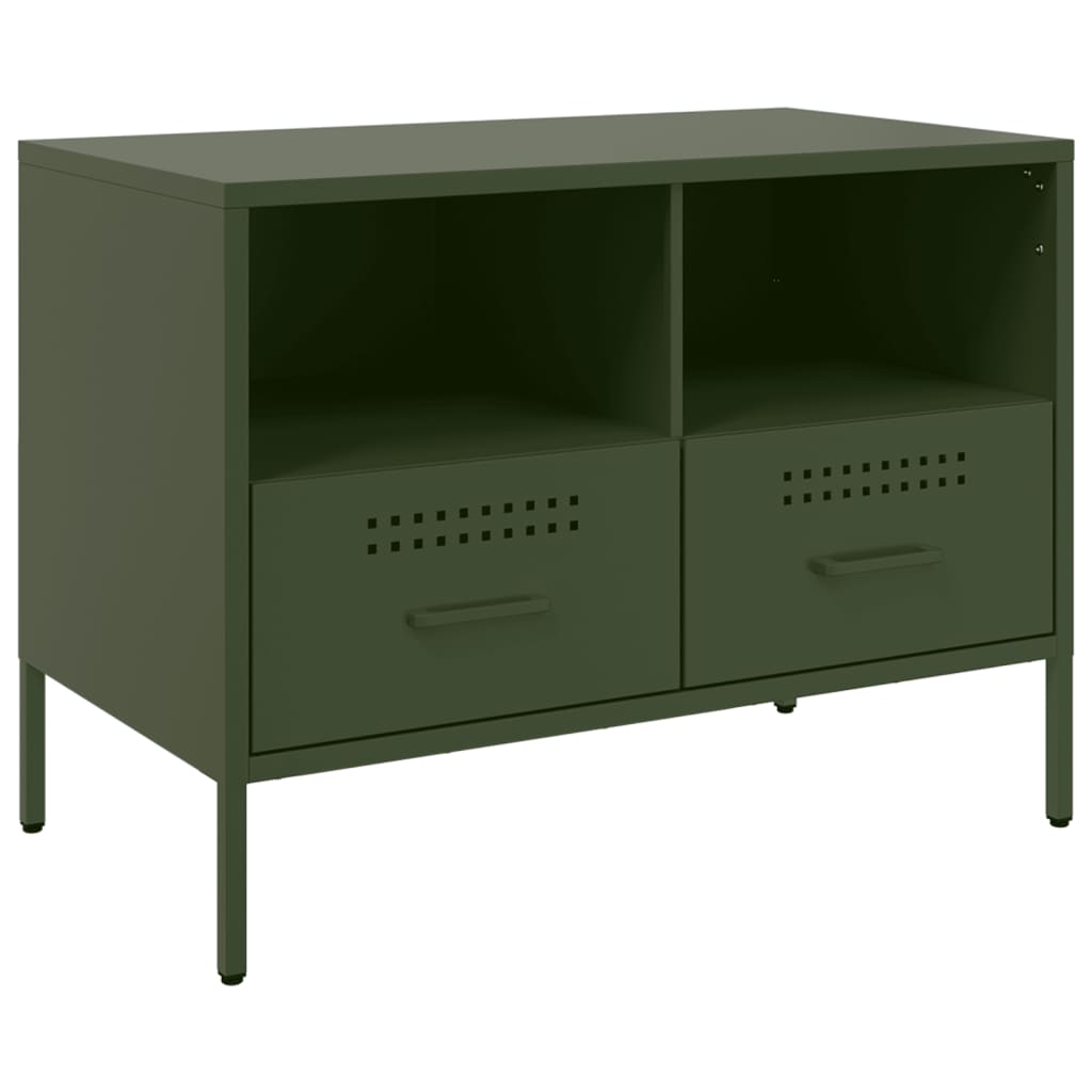 Vidaxl Szafka Pod Telewizor, Oliwkowa, 68X39X50,5 Cm, Stalowa