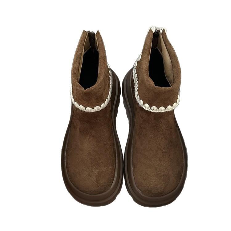 Internet celebrity super fire short boots thick sole heightening Martin boots women's autumn and winter 2025 new versatile non-slip short boots Japane