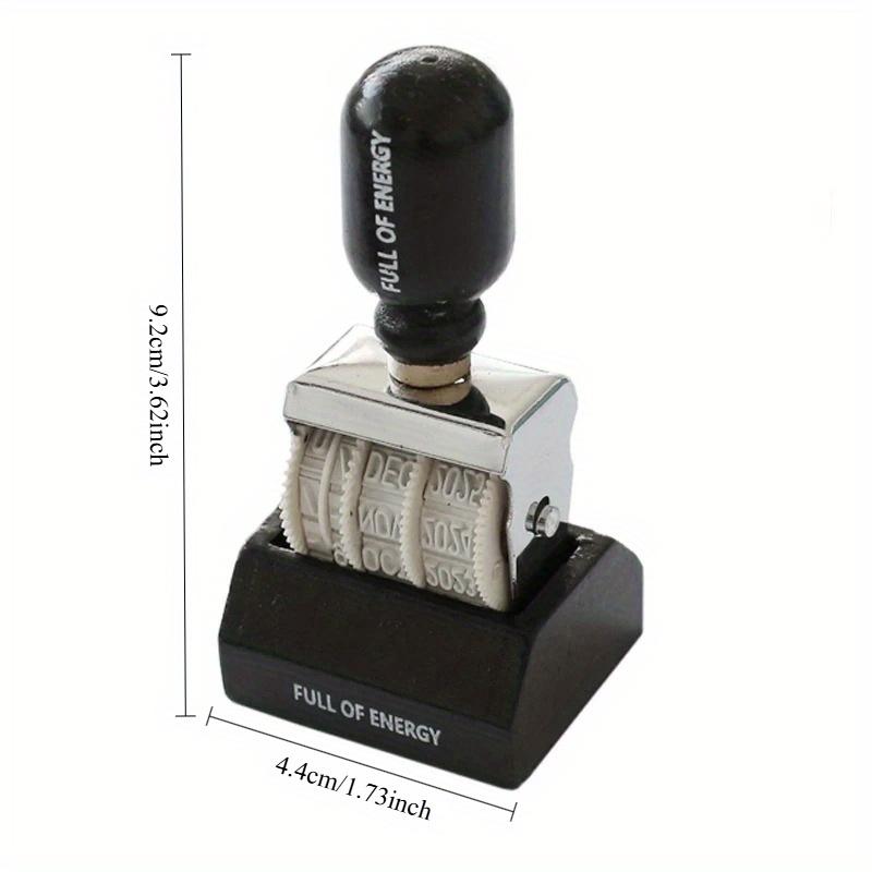 1 Stück Vintage Datum Digitaler Poststempel Stempel Dekoration Holzgriff Drehstempel Scrapbooking DIY Basteln Standard Siegel Handgemachtes Zubehör