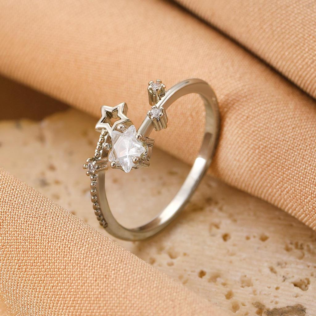 High-End Cross-Border Fashion Bow Ring for Women - European & American Style Open Index Finger Accessory