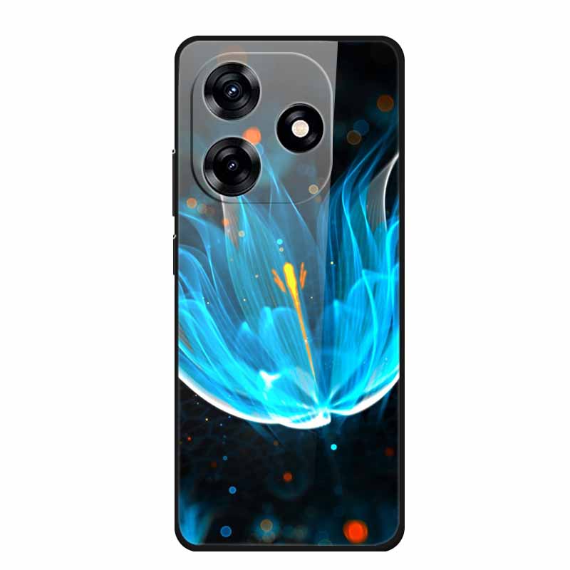 Glass Back Cover For Honor X5c Plus Case Coque Hard Tempered Glass Case For Honor Play 10A X5c Plus Phone Case Cover Soft Bumper