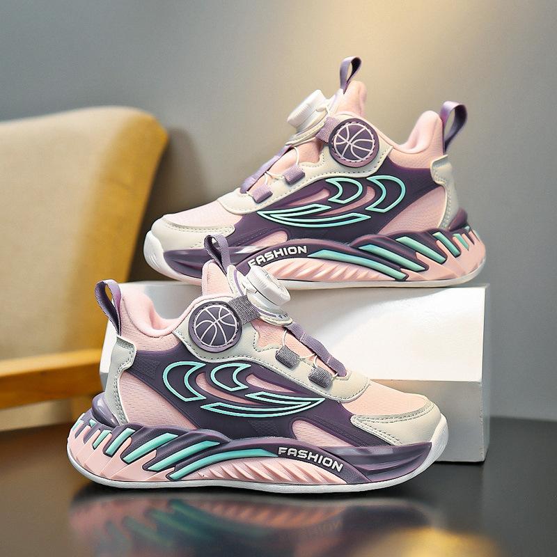 

Classmates Children s Button Basketball Shoes Girls Shoes 2025 Spring and Autumn Leather Surface Waterproof Running Shoes Boys Lightweight Spor 40