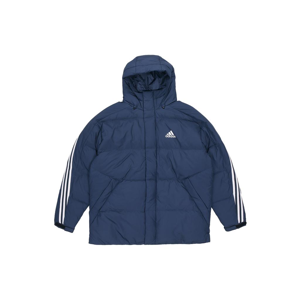 Adidas Puffy Down Jacket With Hood Men Outerwear Blue H20756