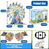 Non-Toxic City Friends Rotating Ferris Wheel Building Blocks Moc Pink Blue Electric Bricks With Light Toys For Children Christmas Diy Gift