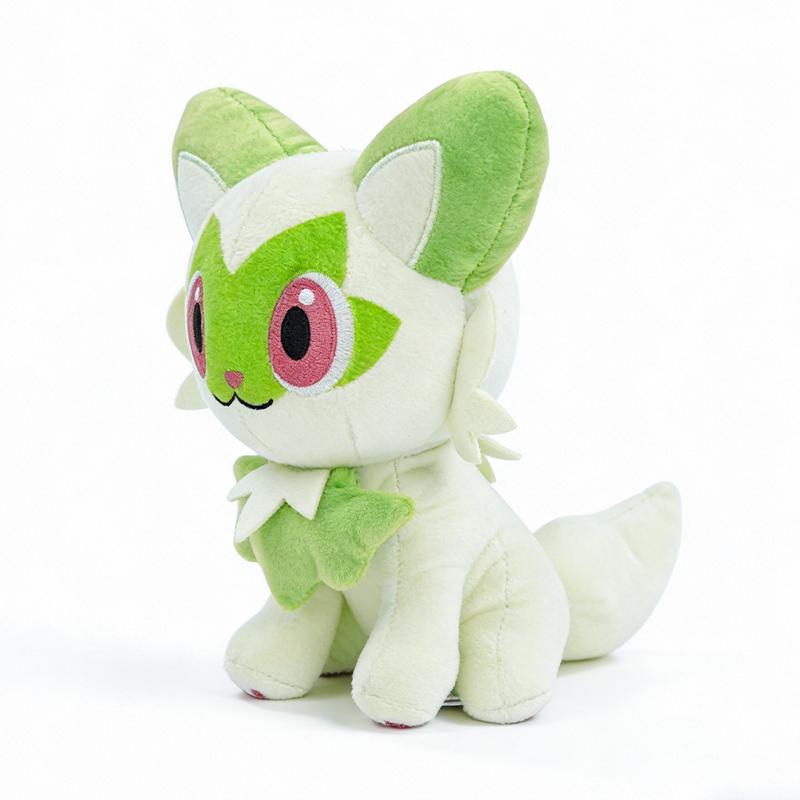 Kawaii Cartoon Sprigatito Grass Type Cat Plush Toy Soft Stuffed Animal Anime Doll Birthday Xmas Gift for Kids Girls Fans
