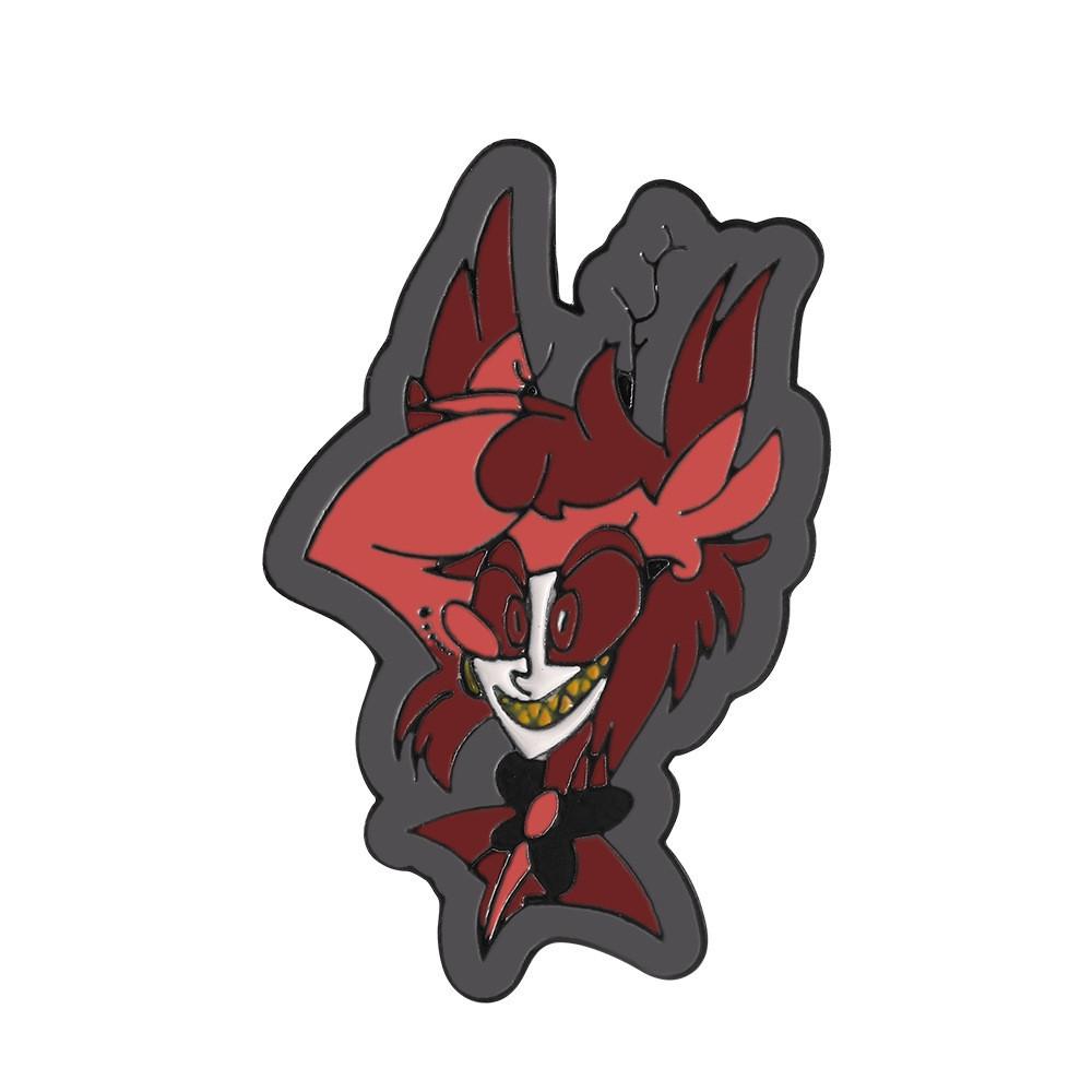 Hazbin Hotel Cartoon Drip Oil Alloy Brooch Geometric Style Factory Direct Sales