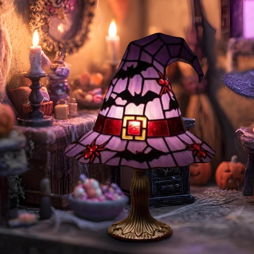 Halloween Lamp Witch Hat Shaped Spooky Fun Light Creative Halloween Desk Lamp For Dining Table Balcony Kitchen Basement Bedroom