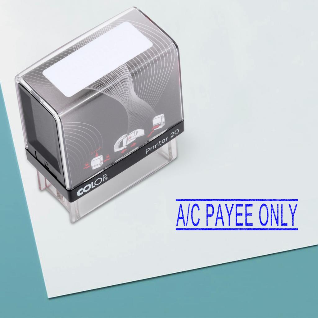 A/C Payee ONLY Self Inking Rubber Stamp Custom Colop Office Stationary P20 Mini Stamper