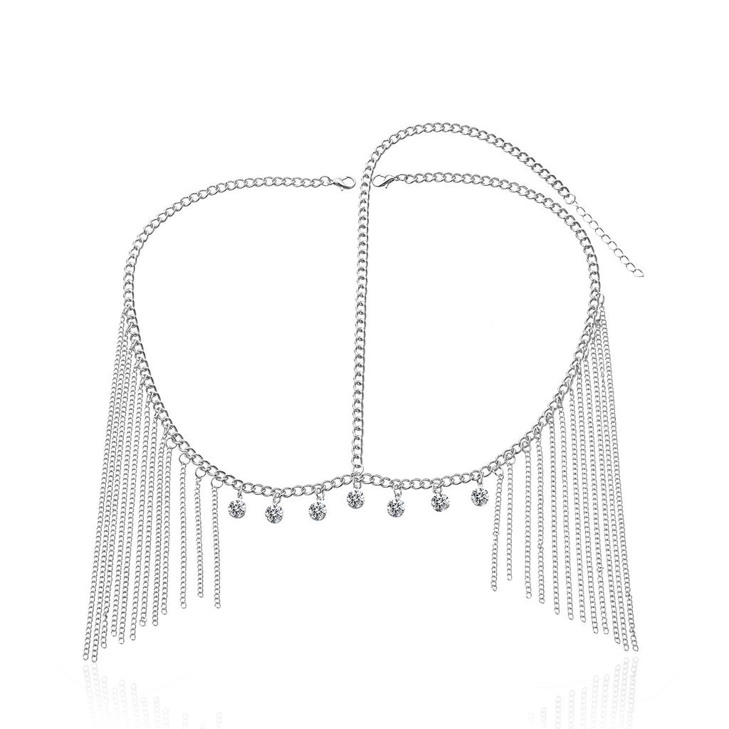 Fashion European and American Hair Accessories Women's Headband Long Fringed Head Chain, Diamond Accessories Manufacturers Wholesale