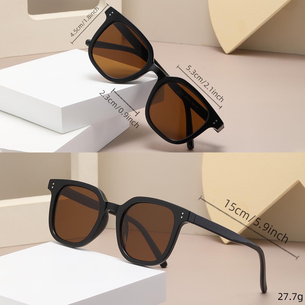 

Квадратные очки, усовершенствованные солнцезащитные очки, мужские коричневые линзы, простые женские солнцезащитные очки, защита от ультрафиолета 2122